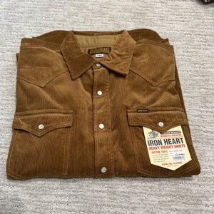 NWT Iron Heart STF Japanese Corduroy Shirt Jacket - Brown